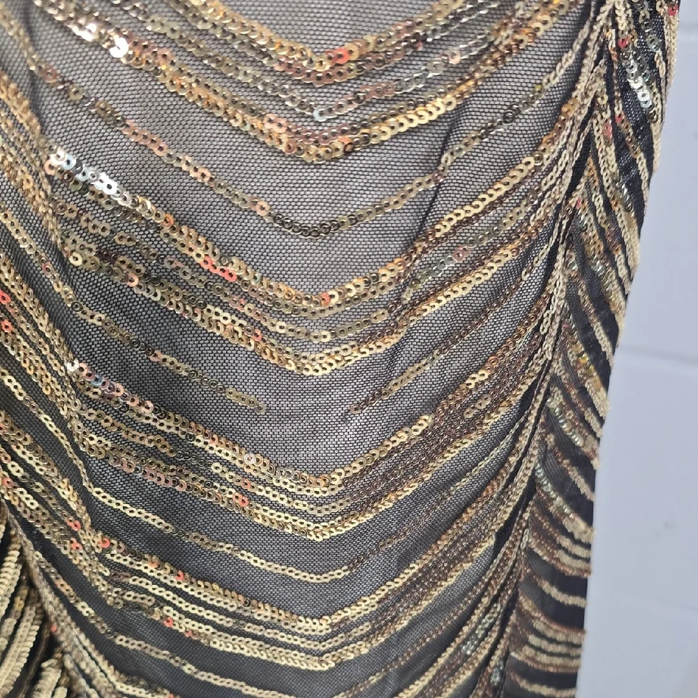 Fashion Nova Black and Gold Dress - Picture 6 of 12